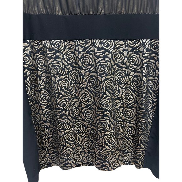 Joseph Ribkoff NWT Black with Gold Brocade Blouse Dress - Picture 7 of 9